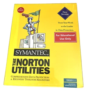 SYMANTEC THE NORTON UTILITIES floppy disk software versione 3.1 Mac sigillato nuovo - Foto 1 di 4