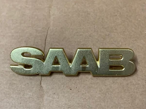 SAAB METAL EMBLEM  LOGO BADGE DECAL GOLD color - Bild 1 von 5