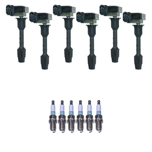 Hitachi 6 Ignition Coil 6 Denso Iridium Spark Plugs Kit For Pathfinder V6 VG33E - Picture 1 of 1