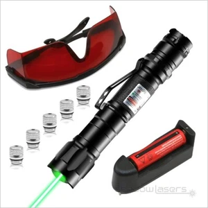 Puntero láser verde de enfoque fijo GS9 532nm y batería y cargador y gafas y 5 estrellas - Imagen 1 de 15