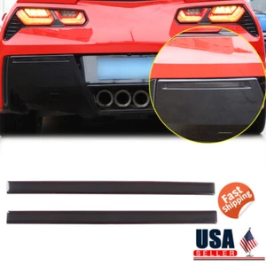 Smoked LH & RH Rear Bumper Reflector Blackout Kit Fit For Corvette C7 2014-2019 - Picture 1 of 12