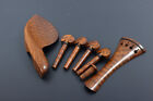 Snakewood 4/4 Violin Kit Violin Tailpiece Peg Endpin Chin Rest Flame Wood
