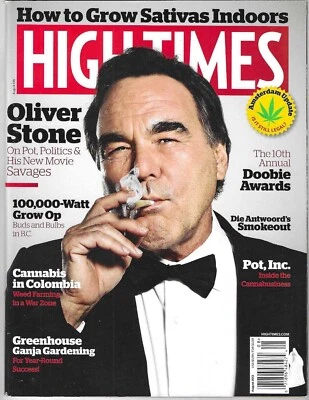 HIGH TIMES MAGAZINE AUGUST 2012 HOW TO GROW SATIVA INDOORS OLIVER STONE ON POT  - Image 1 of 2