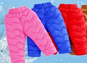 Kids Snow Pant Winter Windproof Down Pants Elastic Lightweight (1-4Years). - Picture 1 of 14