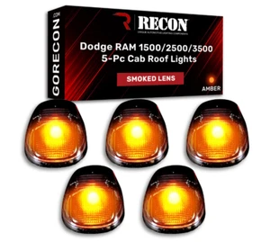 Recon Smoked Lens Amber LED Cab Light Kit For 1999-2002 Dodge Ram 1500/2500/3500 - Picture 1 of 11