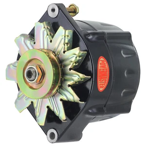 Powermaster 57297 Alt GM 12SI Black 150A Smooth Look 1V Pulley 1 or 3 Wire - Picture 1 of 3