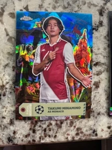 Tarjeta de destino de la UEFA 2024-25 TOPPS CROMO ZAFIRO COMO MÓNACO TAKUMI MINAMINO - Imagen 1 de 1