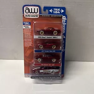 Auto World Target Exclusive Deluxe 4 Pack Release 1 Version B Ultra Red set! NiP - Picture 1 of 3