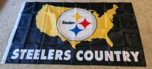 Pittsburgh Steelers Flag Banner 3'x5' Steelers Country Flag - Picture 1 of 2