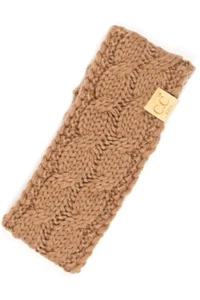 C.C 2-7 Years Children Girl Kids Cable Knit Fleece Lined Headwrap Headband - Picture 1 of 18
