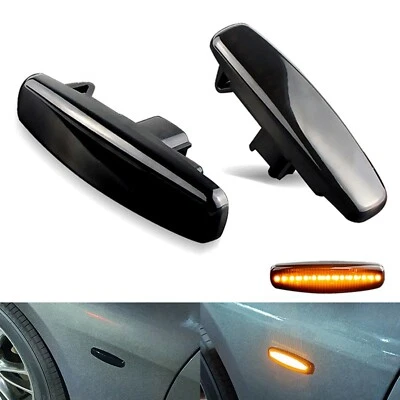 For Nissan Pathfinder Murano Smoke Lens Amber LED Turn Signal Side Marker Lights - Image 1 of 4