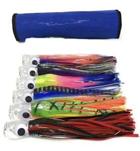 9” Ocean Big Game Trolling Lures Saltwater Sailfish Tuna Marlin Mahi 6-Pack NEW - Picture 1 of 12