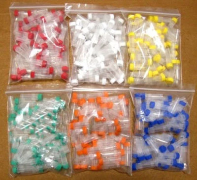 25-200pcs 1ml Plastic Test Tubes Vial Screw Seal Cap Pack Container - Image 1 of 3