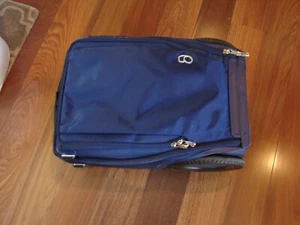 G-RO 22" Carry-On Rolling Wheeled Luggage Polycarbonate + USB Chargers Blue - Picture 1 of 19