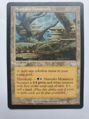 MTG Magic The Gathering Card Nantuko Monastery Land Judgment  - Image 1 of 2