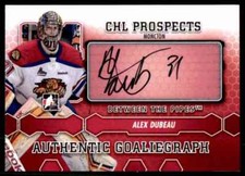 2012-13 GOALIEGRAPH ALEX DUBEAU AUTO MONCTON WILDCATS #A-AD