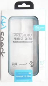 Speck Presidio Perfect-Clear Case for MagSafe for iPhone 13 Pro - Teal Geometry - Picture 1 of 1