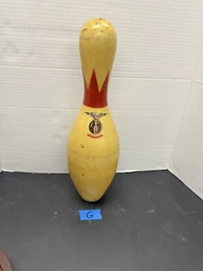 Vtg Brunswick 50 Score King Bowling Pin ABC Approved Plastic Coated 15” Pin (G) - Picture 1 of 7