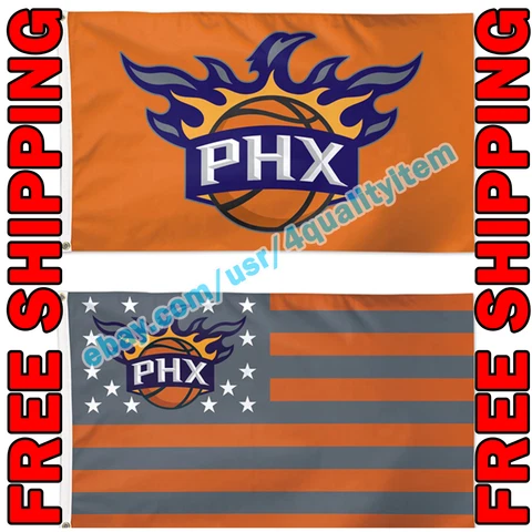 Deluxe Phoenix Suns Logo USA Stars Stripes Flag Banner 3x5 ft NBA Fan 2021 NEW Cover