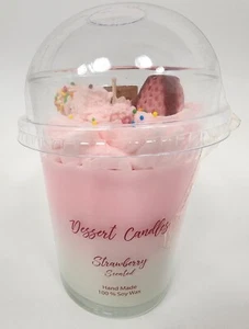 New Strawberry Scented Dessert Candles CND1713 Candle - Picture 1 of 2