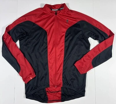 Camiseta deportiva de ciclismo Specialized para mujer con cremallera completa roja negra manga larga XLarge Foto 1 de 4