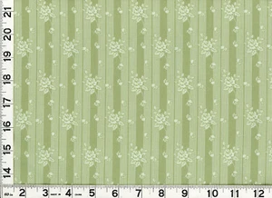 Light Green Roses Small Green Flowers Quilting & Sewing Fabric 1 Yard #904y - Picture 1 of 1