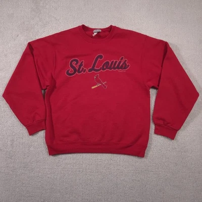 St. Louis Cardinals Sweater Mens Medium Red MLB Baseball Crewneck Sweatshirt - Image 1 of 4