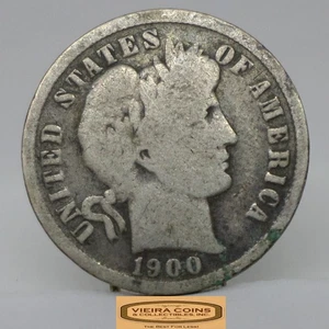 1900 Barber Silver Dime, 90% Silver - #C49920NQ - Picture 1 of 2