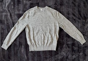 Men’s XL Gap Grey Sweater Preppy Fisherman Design & Crafted Crew Pullover Cotton - Picture 1 of 8