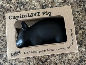 CapitaList Schwein Tafel Sparschwein von Luckies mit Kreiden verpackt neu - geöffnete Box - Bild 1 von 4
