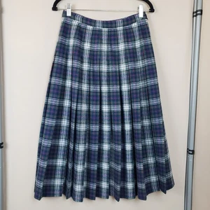 VTG Pendleton Wool Skirt Size 10 Murray Dress Tartan Pleated Midi Made In USA - Picture 1 of 9
