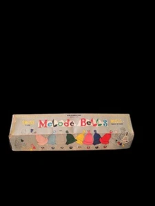 Vintage Toy Knickerbocker Melode Bells Melody 8 Colors Hand Bells Original Box - Picture 1 of 9