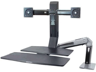 Ergotron WorkFit Mounting Arm for Flat Panel Display - Polished Black (24316026) - Image 1 of 2