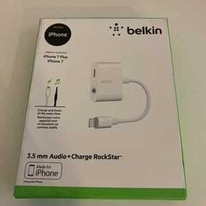 Belkin 3.5 mm Audio Charge Rockstar Adapter for iPhone - Zdjęcie 1 z 3