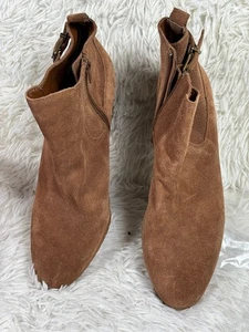 Alex Marie braune Wildleder-Bootie Keilabsatz Reißverschluss Damengröße 10M - Bild 1 von 9