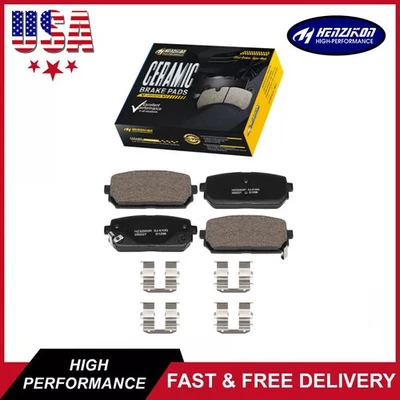 Pastillas de freno traseras de cerámica con hardware Fit 2007 2008 2009 2010 2011 2012 Kia Rondo Foto 1 de 4