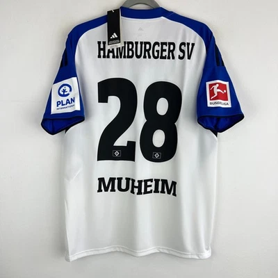 Hamburger SV 2025/2026 Home Adidas Shirt Soccer Jersey Men's Size L Miro Muheim - Image 1 of 4