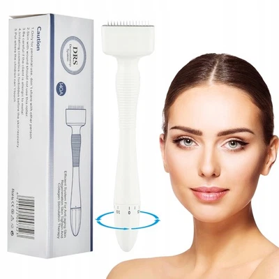 Derma Verstellbarer 140Pins Stamp Microneedle Roller Anti-Aging Therapy 0-3mm DE - Bild 1 von 4