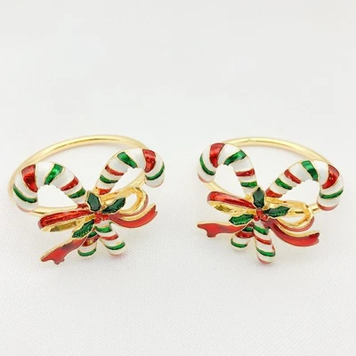  Wedding Napkin Rings Serviette Holder for Table Ronds En Tissu Bonnes À Manger - Immagine 1 di 4