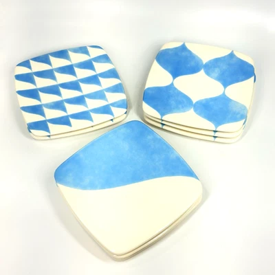 Juego de 8 platos laterales Ikea Tillfalle ensalada postre 7,5" turquesa blanco Portugal Foto 1 de 4