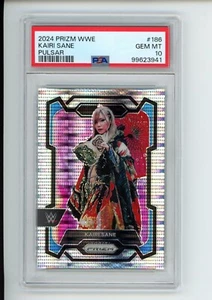 2024 Panini Prizm WWE Kairi Sane #186 Silver Pulsar Prizm 218/499 PSA Gem Mt 10 - Foto 1 di 2