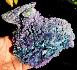 Espécimen de ágata de uva púrpura Starlight calcedonia botrioidal natural 833 g ip1789 - Imagen 1 de 12