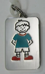 green ADD NAME blank B CHARM dog tag pendant zipper pull key chain flair ganz - Picture 1 of 2