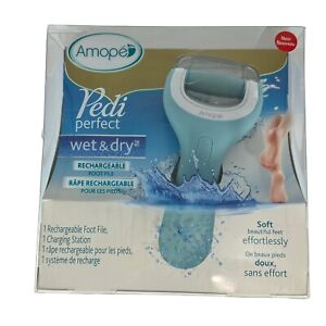 Amope Pedi Perfect Wet & Dry Rechargeable Foot File Effortlessly Beautiful Feet