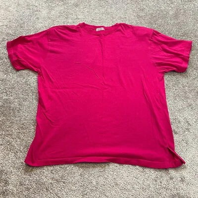 Jennifer Moore Shirt Womens Plus 2X Pink Short Sleeve Padded Shoulders Cotton - Изображение 1 из 4