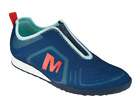 Merrell Mesh Zip-Up Slip-On Sneakers - Civet Zip Mykonos Blue Women's Size 5