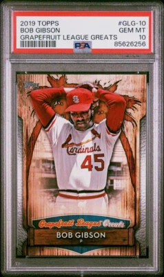2019 Topps Grapefruit League Greats #GLG10 Bob Gibson PSA10 St. Louis Cardinals - Image 1 of 2