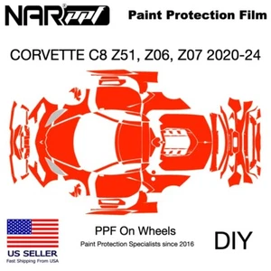 Corvette C8 Z51 2020-25, Pre-Cut Kit DIY, FULL BODY, PPF Gloss - Picture 1 of 11