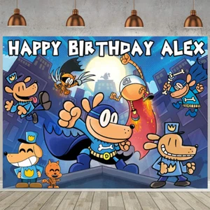 Dog Man Personalised Custom Banner Backdrop Background Party Supplies Gift - Picture 1 of 5