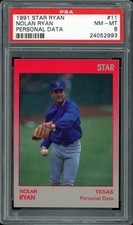 1991 Star Ryan Baseball #11 Nolan Ryan Personal Data PSA 8